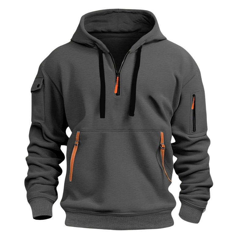 Herren lässiger Zip-Up-Pullover in modernem Design