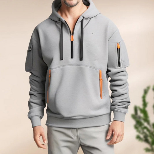 Herren lässiger Zip-Up-Pullover in modernem Design