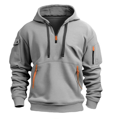 Herren lässiger Zip-Up-Pullover in modernem Design