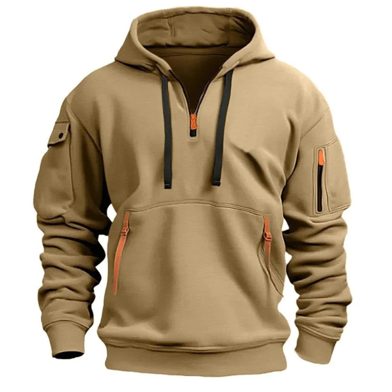 Herren lässiger Zip-Up-Pullover in modernem Design