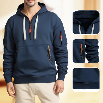 Herren lässiger Zip-Up-Pullover in modernem Design