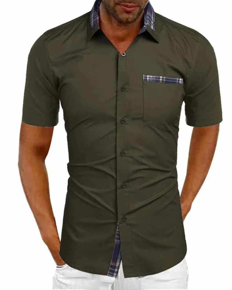 Herren lässiges Kurzarmhemd für sommerliche Outfits










