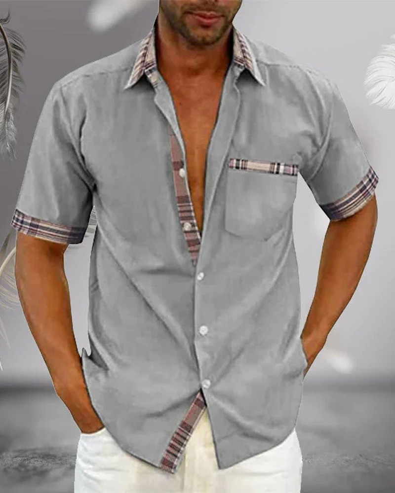 Herren lässiges Kurzarmhemd für sommerliche Outfits