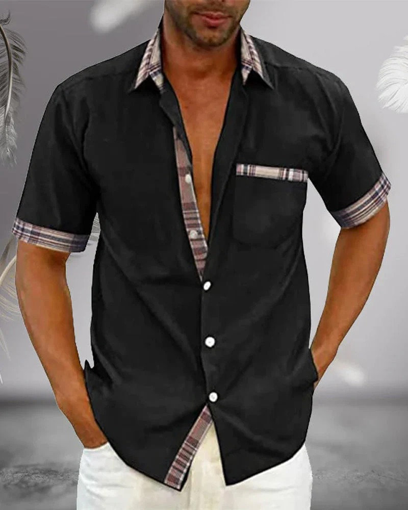 Herren lässiges Kurzarmhemd für sommerliche Outfits