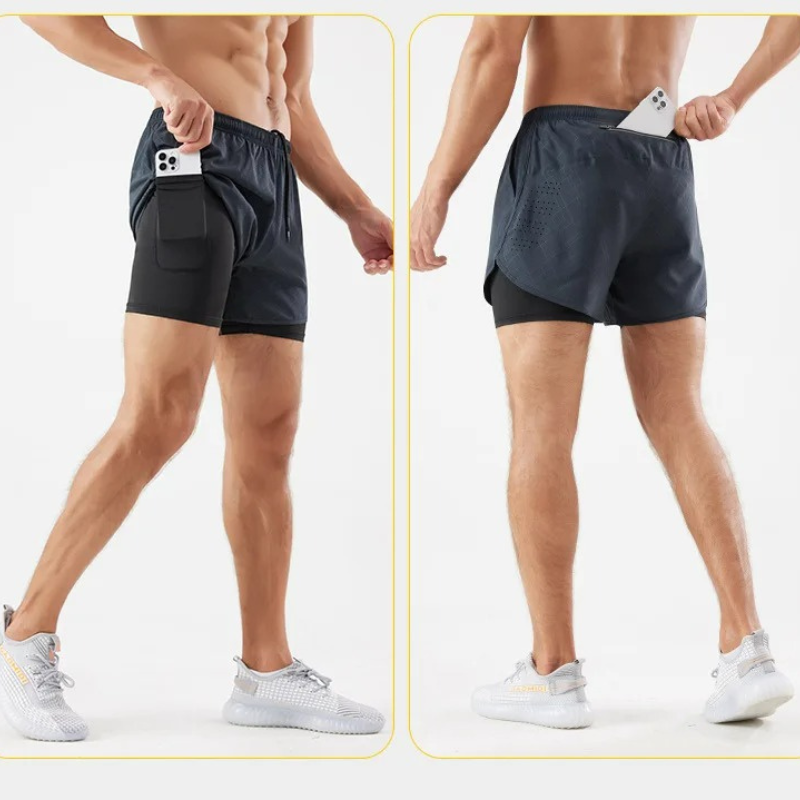  Herren-Laufshorts mit praktischer Handytasche für Sport und Freizeit