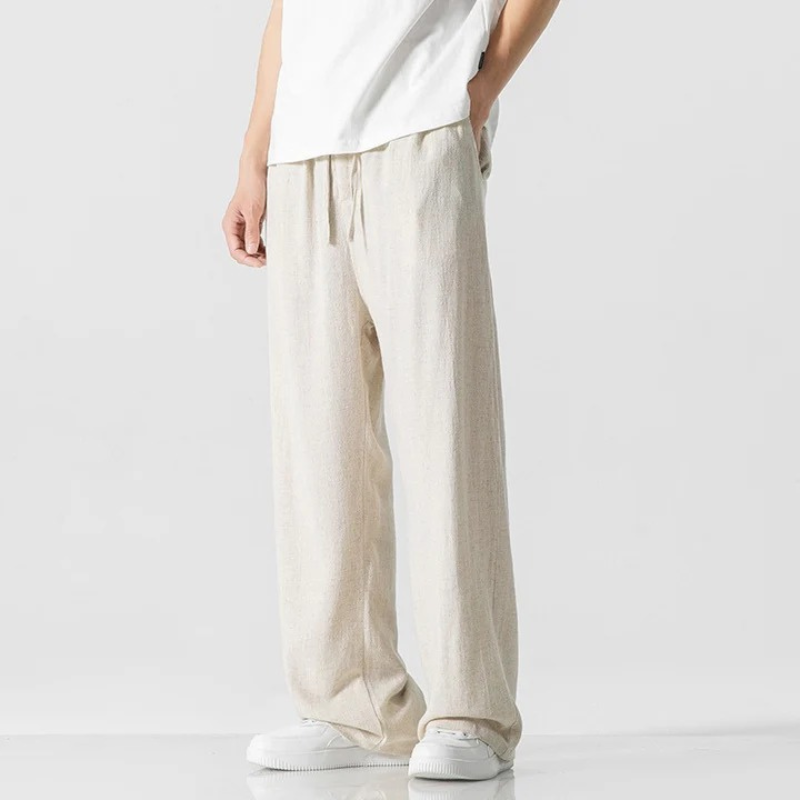 Herren leichte bequeme Hose mit lockerem Schnitt für Alltag und Freizeit