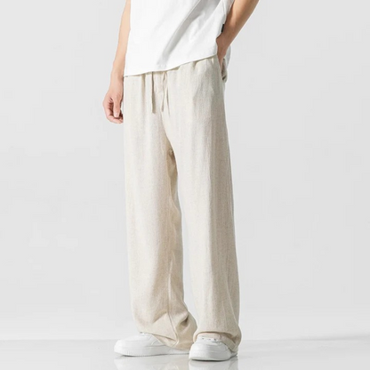 Herren leichte bequeme Hose mit lockerem Schnitt für Alltag und Freizeit