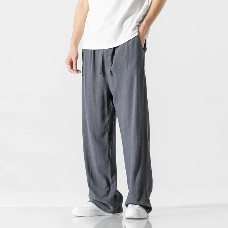 Herren leichte bequeme Hose mit lockerem Schnitt für Alltag und Freizeit