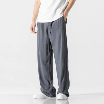 Herren leichte bequeme Hose mit lockerem Schnitt für Alltag und Freizeit