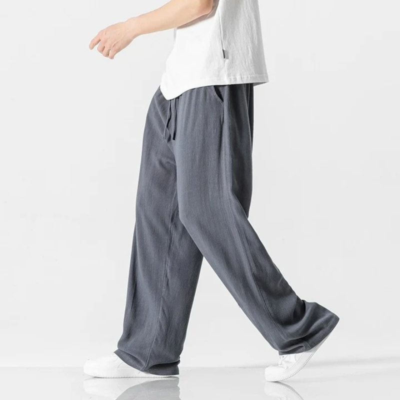 Herren leichte bequeme Hose mit lockerem Schnitt für Alltag und Freizeit