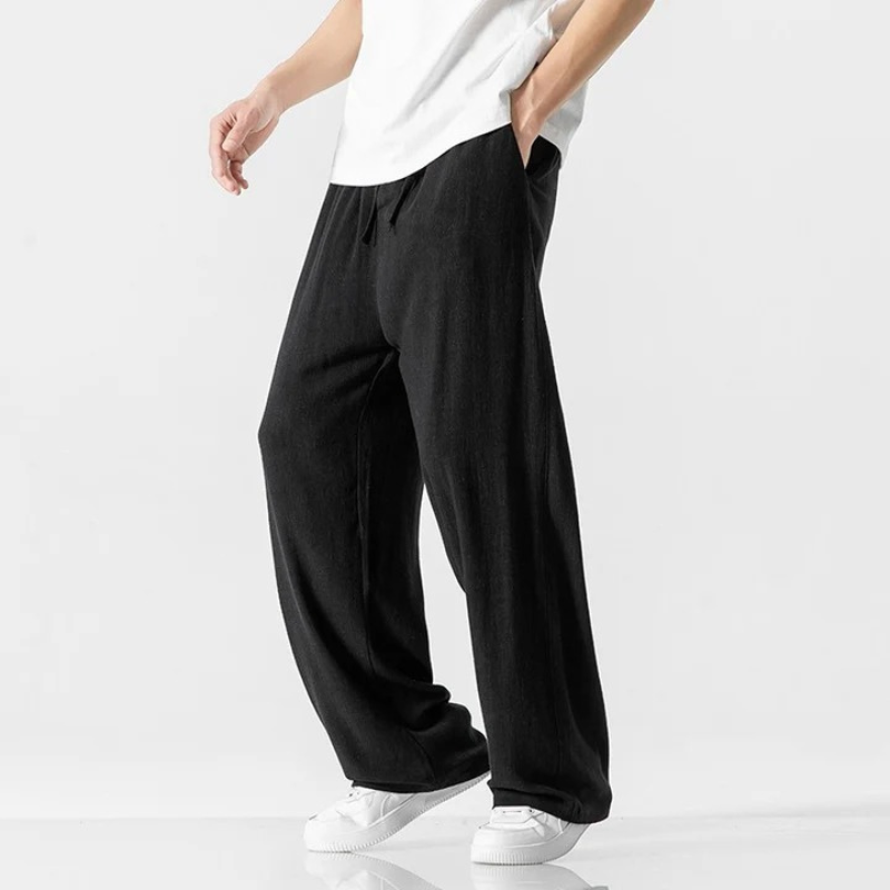 Herren leichte bequeme Hose mit lockerem Schnitt für Alltag und Freizeit
