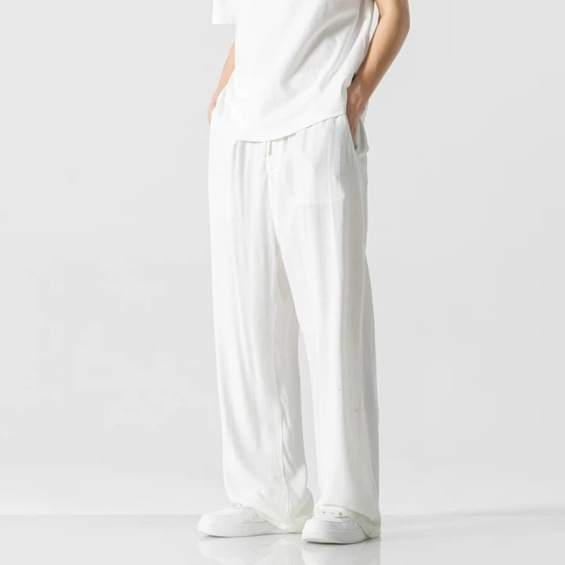 Herren leichte bequeme Hose mit lockerem Schnitt für Alltag und Freizeit