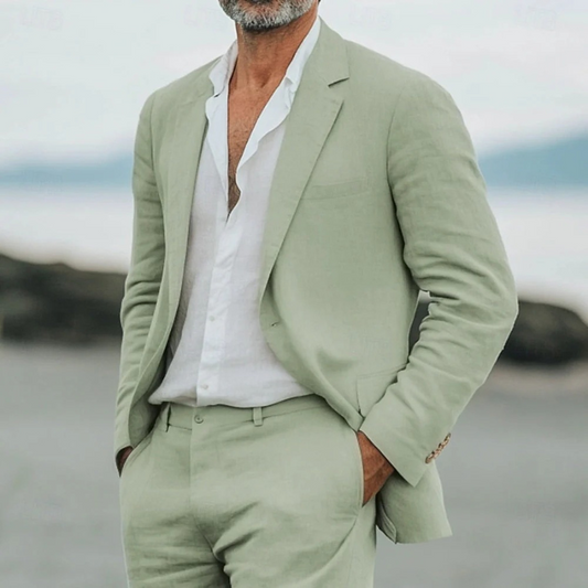 Herren leichtes Sommer-Set aus Blazer und Hose in elegantem, modernem Stil