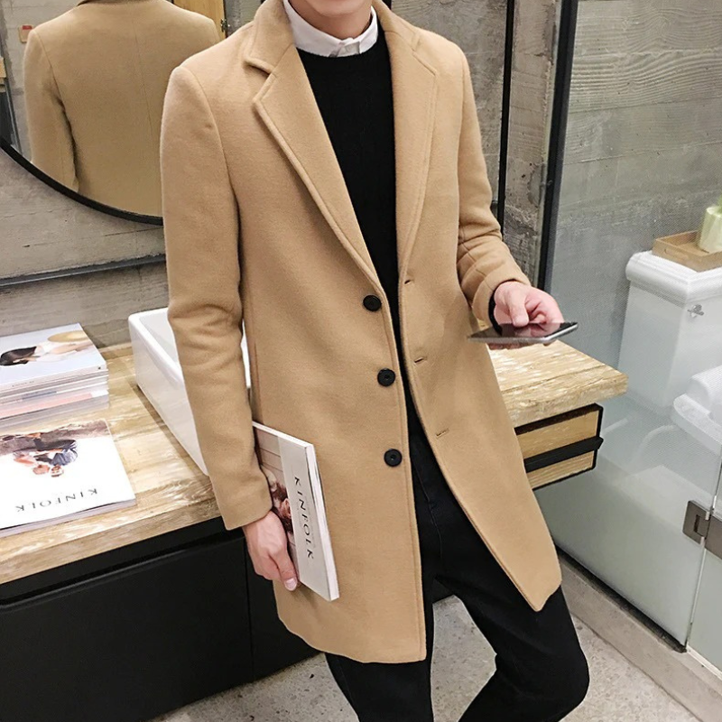 Herren eleganter Mantel im Old-Money-Stil | Lang