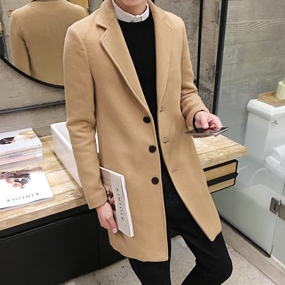 Herren eleganter Mantel im Old-Money-Stil | Lang