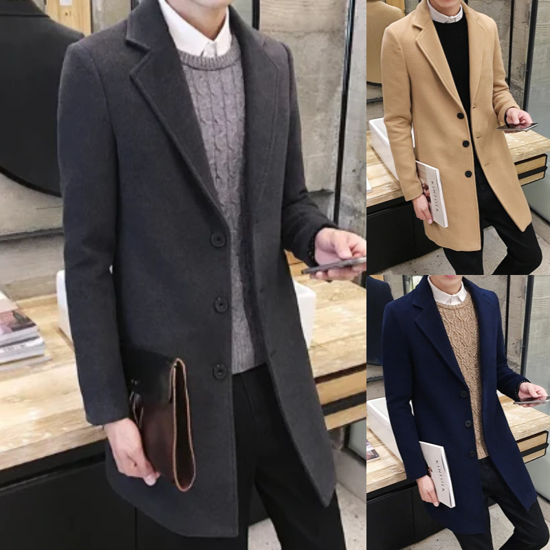 Herren eleganter Mantel im Old-Money-Stil | Lang