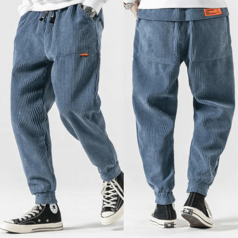 Herren moderne Cordhose im Baggy-Stil für lässige, trendige Outfits