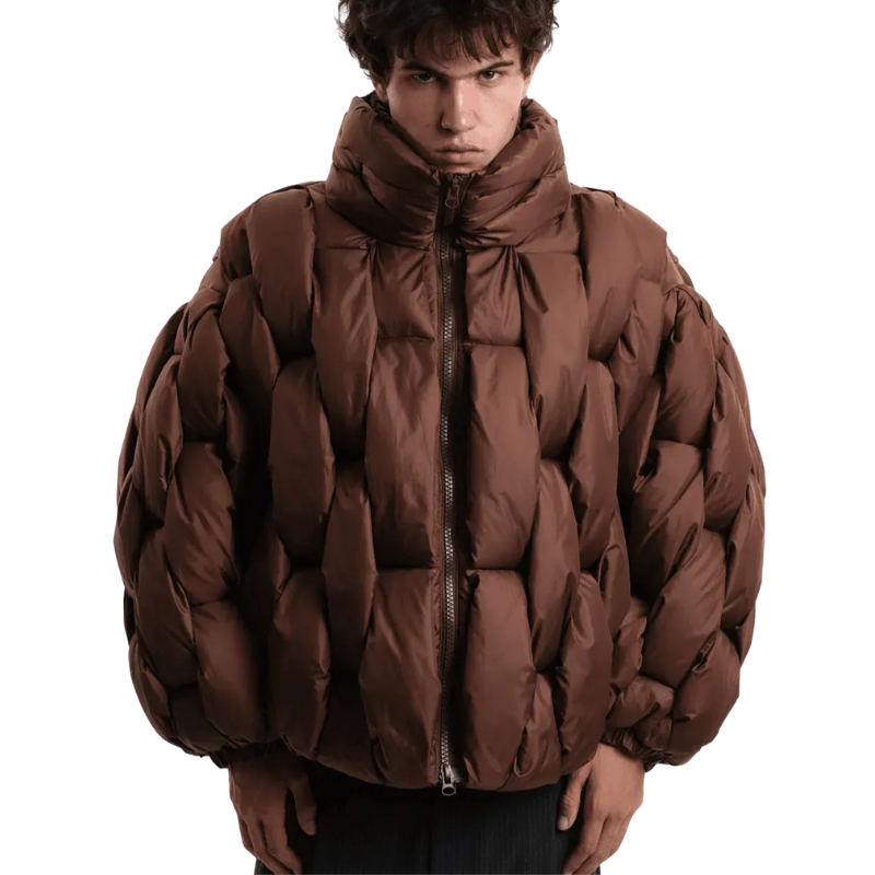 Herren moderne trendige Steppjacke in stilvollem Design für Alltag und Freizeit.