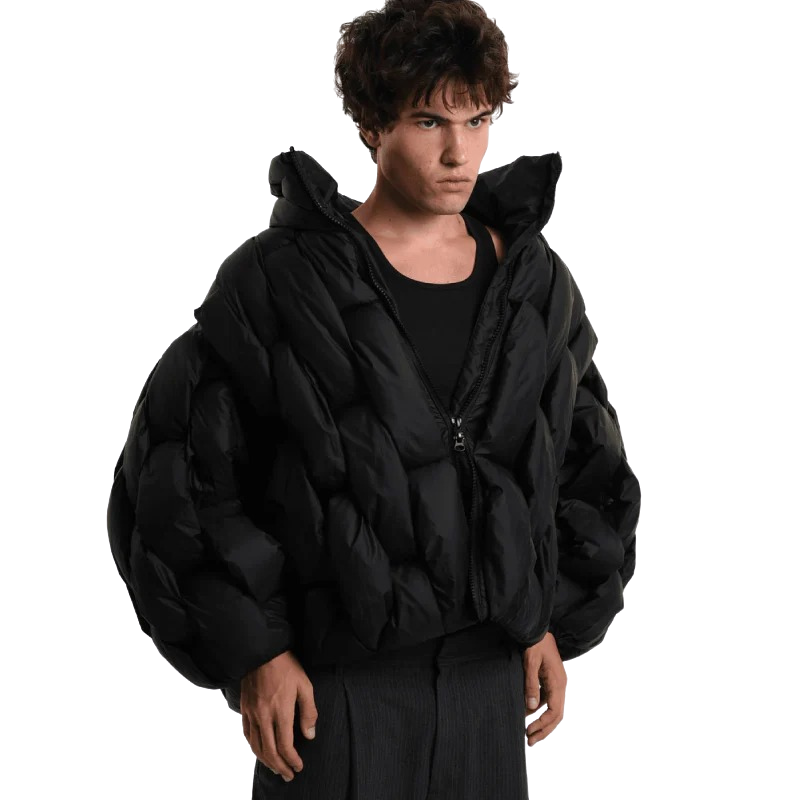 Herren moderne trendige Steppjacke in stilvollem Design für Alltag und Freizeit.