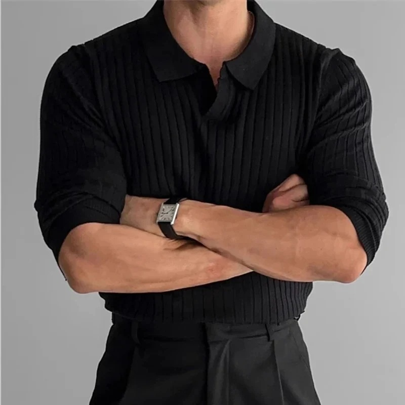 Herren Modernes Leinen-Look Hemd mit strukturierter Optik für stilvolle Outfits zu verschiedenen Anlässen