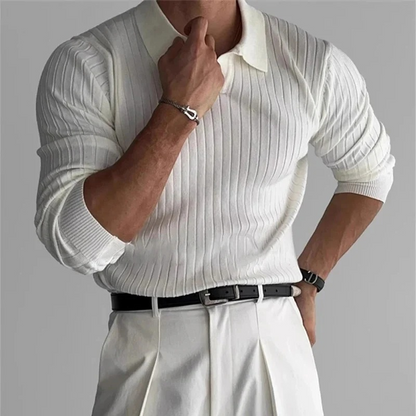 Herren Modernes Leinen-Look Hemd mit strukturierter Optik für stilvolle Outfits zu verschiedenen Anlässen