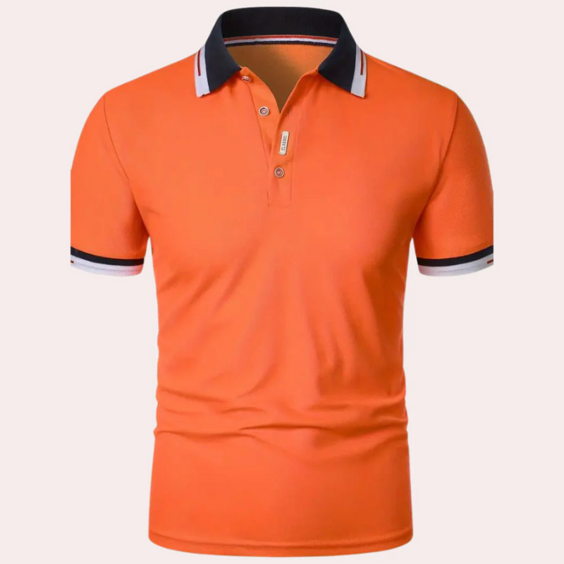 Klassisches oranges Poloshirt für Herren – zeitloses Design für Alltag und Freizeit