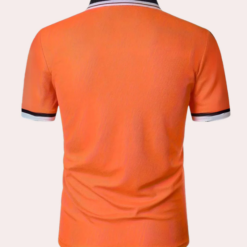 Klassisches oranges Poloshirt für Herren – zeitloses Design für Alltag und Freizeit