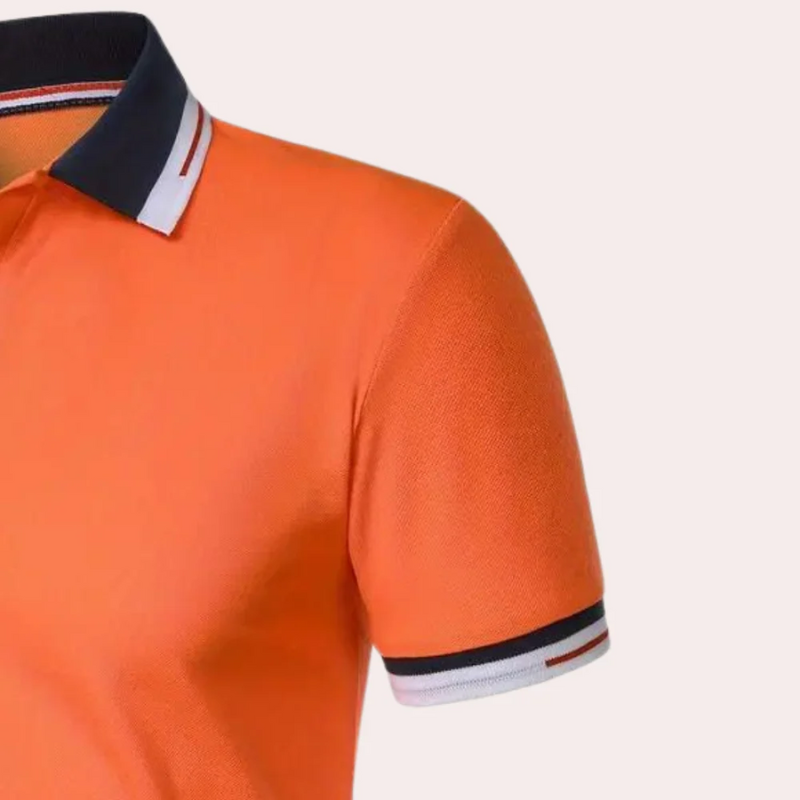 Klassisches oranges Poloshirt für Herren – zeitloses Design für Alltag und Freizeit