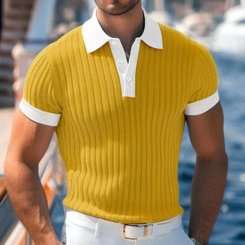 Herren-Poloshirt für den Sommer in klassischem Design, leicht und bequem für warme Tage