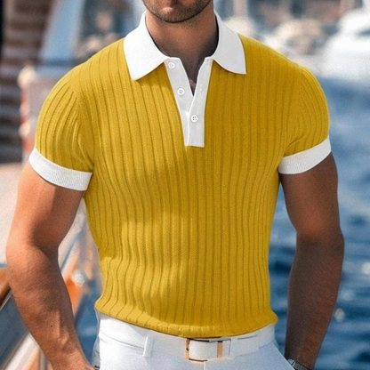 Herren-Poloshirt für den Sommer in klassischem Design, leicht und bequem für warme Tage
