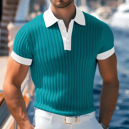 Herren-Poloshirt für den Sommer in klassischem Design, leicht und bequem für warme Tage
