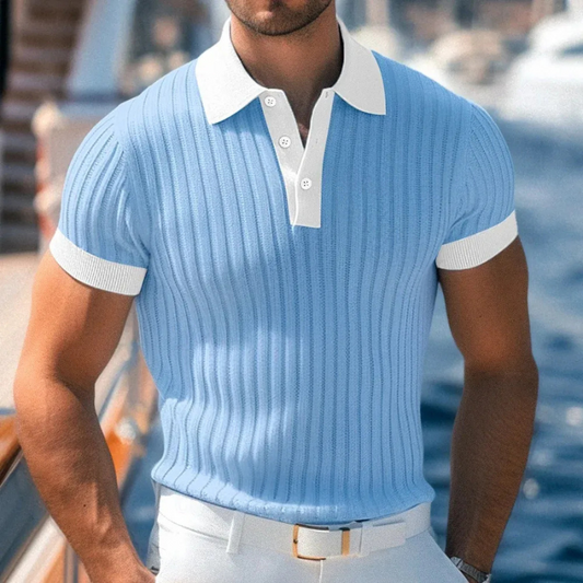 Herren-Poloshirt für den Sommer in klassischem Design, leicht und bequem für warme Tage