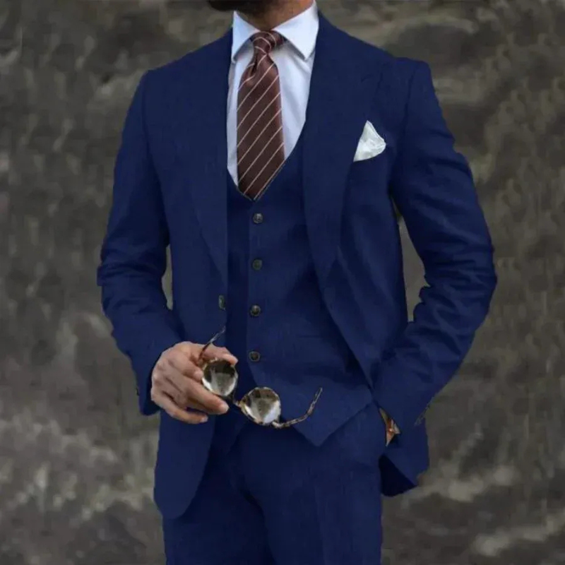 Herren Premium 3-teiliger Anzug in elegantem Design für formelle Anlässe