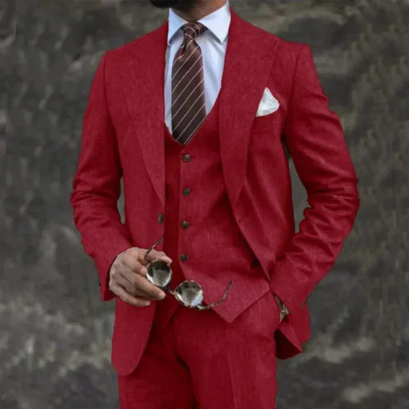 Herren Premium 3-teiliger Anzug in elegantem Design für formelle Anlässe