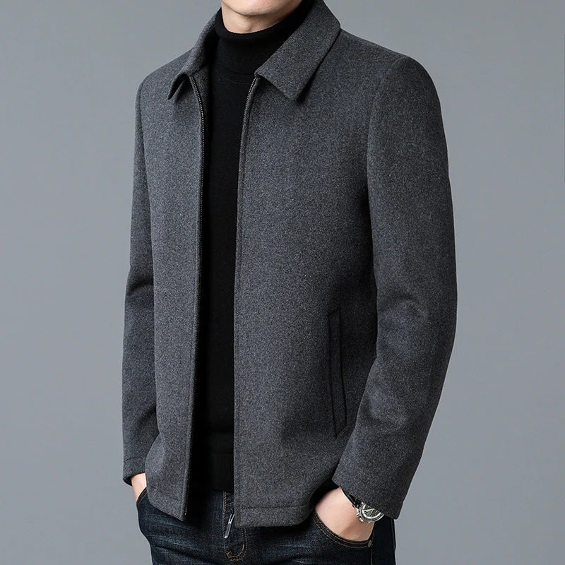 Herren raffinierte Zip-Up Jacke mit zeitlosem Design und praktischem Reißverschluss