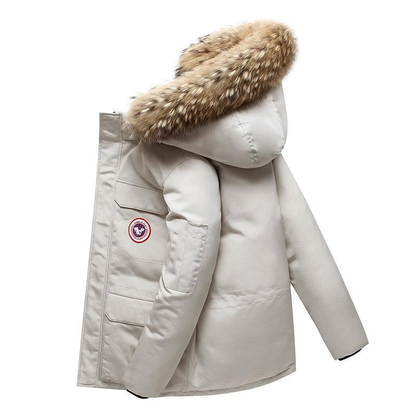 Herren stilvoller Winterparka, eleganter warmer Parka für kalte Wintertage.