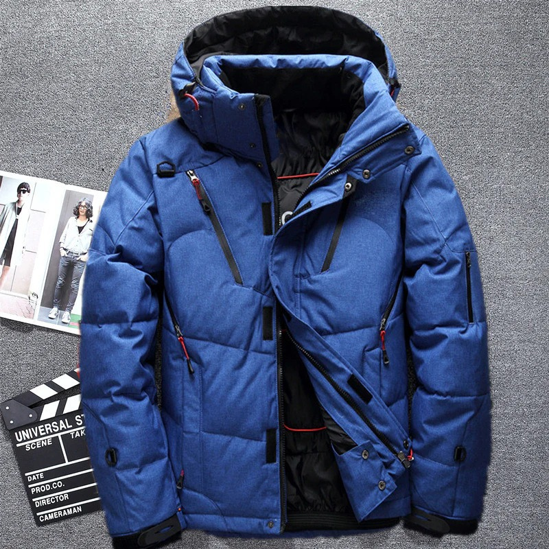Herren stylische warme Winter-Daunenjacke Ski für kalte Tage und sportliche Aktivitäten