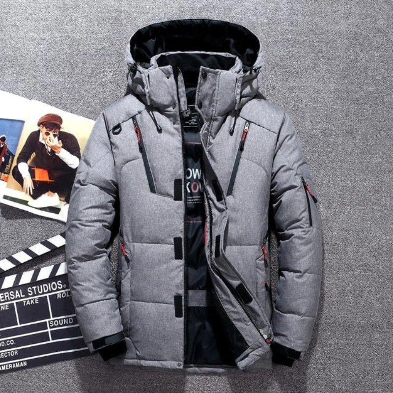 Herren stylische warme Winter-Daunenjacke Ski für kalte Tage und sportliche Aktivitäten
