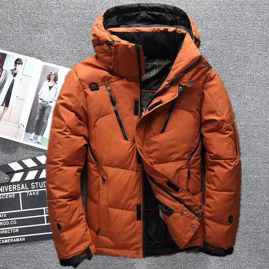 Herren stylische warme Winter-Daunenjacke Ski für kalte Tage und sportliche Aktivitäten