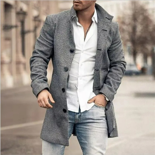 Herren stylischer mittellanger Mantel in modernem Design
