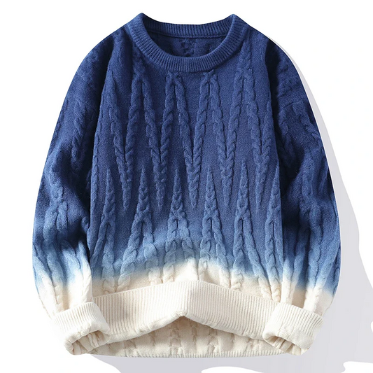 Herren stylischer Ombré-Pullover mit modernem Farbverlauf