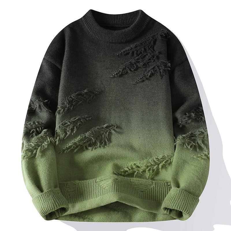 Herren stylischer Ombré-Pullover mit modernem Farbverlauf