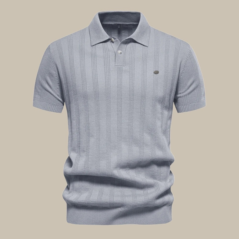 Herren stylisches Poloshirt mit kurzem Ärmel und modernem Schnitt

