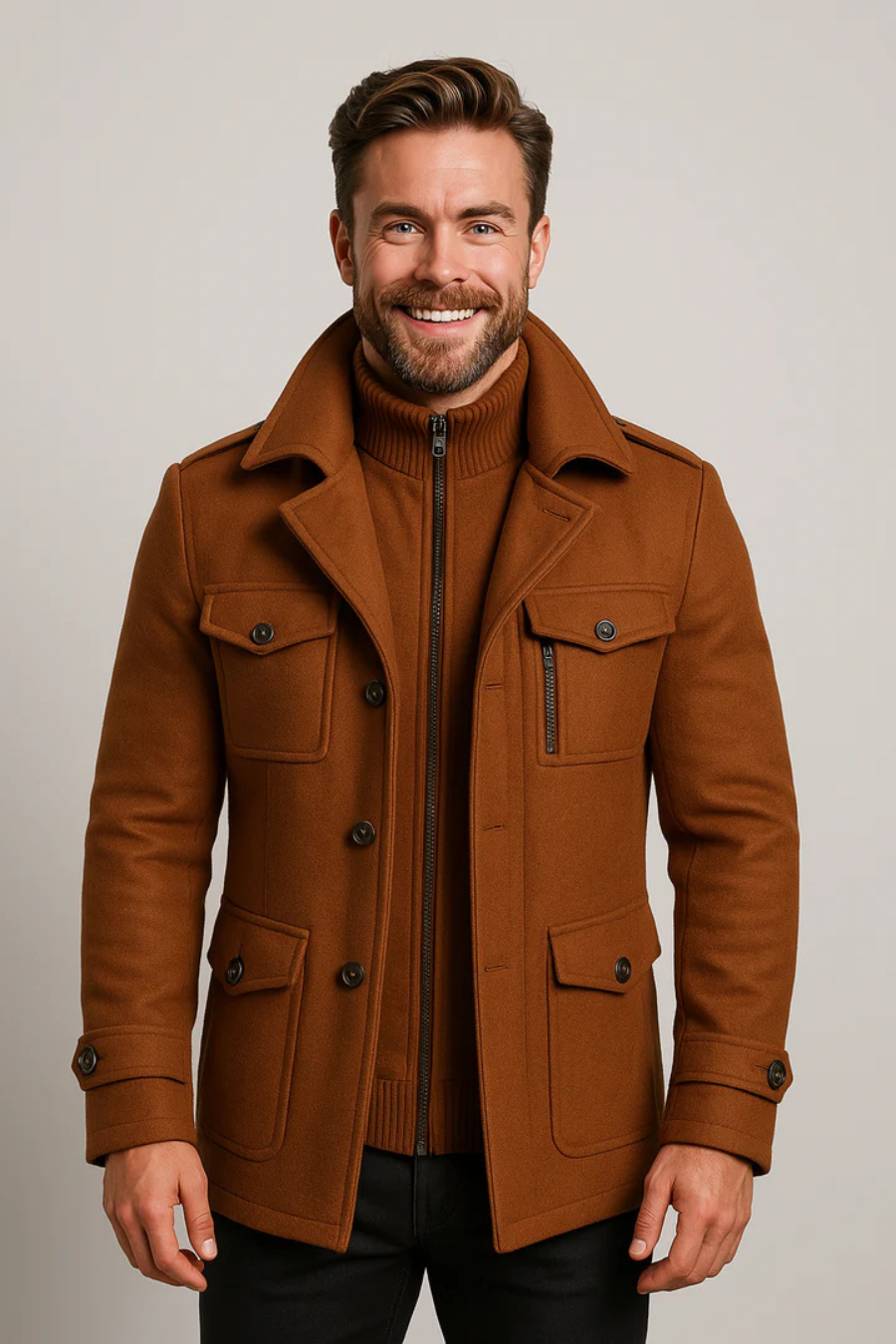 Herrenjacke im modernen Design für kühle Tage, ideal für Freizeit und Alltag