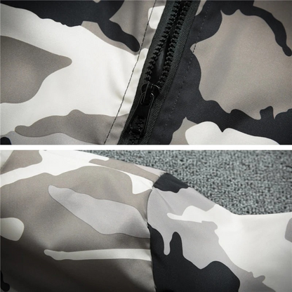 Herren Übergangsjacke mit Camouflage-Muster, locker geschnitten und modern gestaltet
