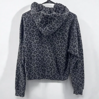 Herren urbaner Leoparden-Hoodie mit modernem Leopardenmuster