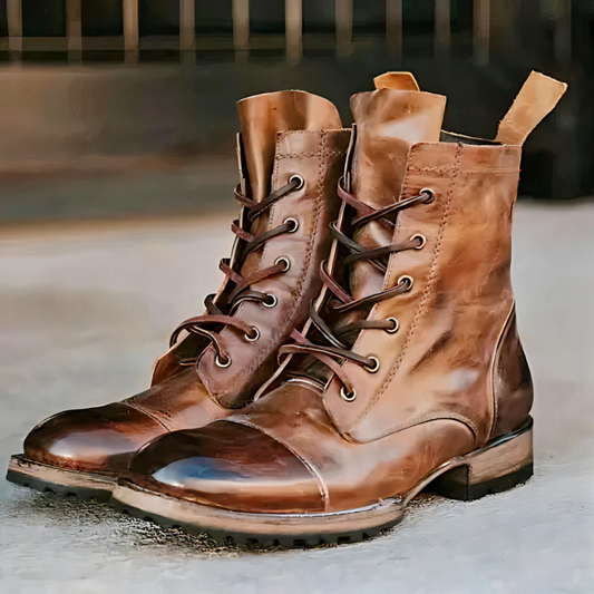 Herren-Vintage-Stiefeletten im klassischen zeitlosen Design