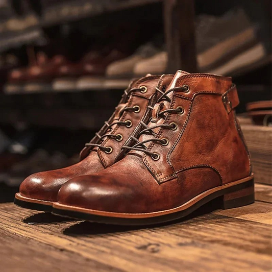 Herren-Vintage-Stiefeletten im klassischen Design für stilvolle Outfits