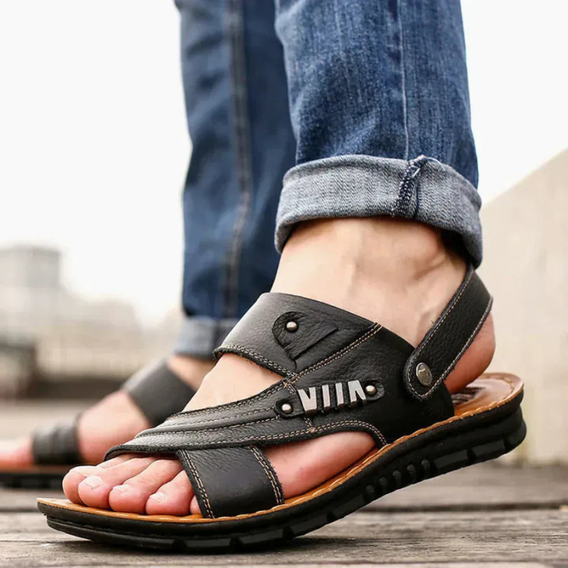 Herren Vintage-Stützsandalen für Trekking und Outdoor-Aktivitäten mit stabilem Halt und klassischem Design