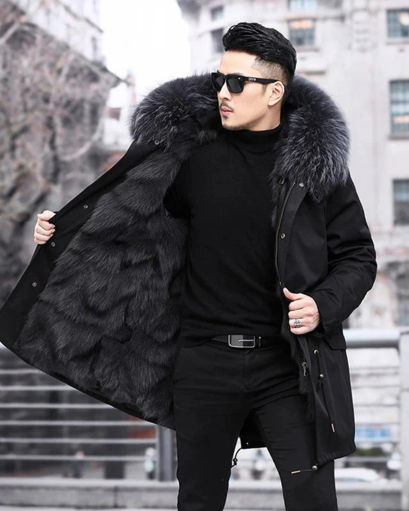 Herren warme weiche Jacke in modernem Stil, ideal für kalte Tage und hohen Tragekomfort.